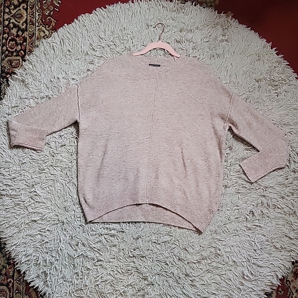 Vince Camuto Sweater Top Oversized Marled Light Pink Size XS Extra Small Fall